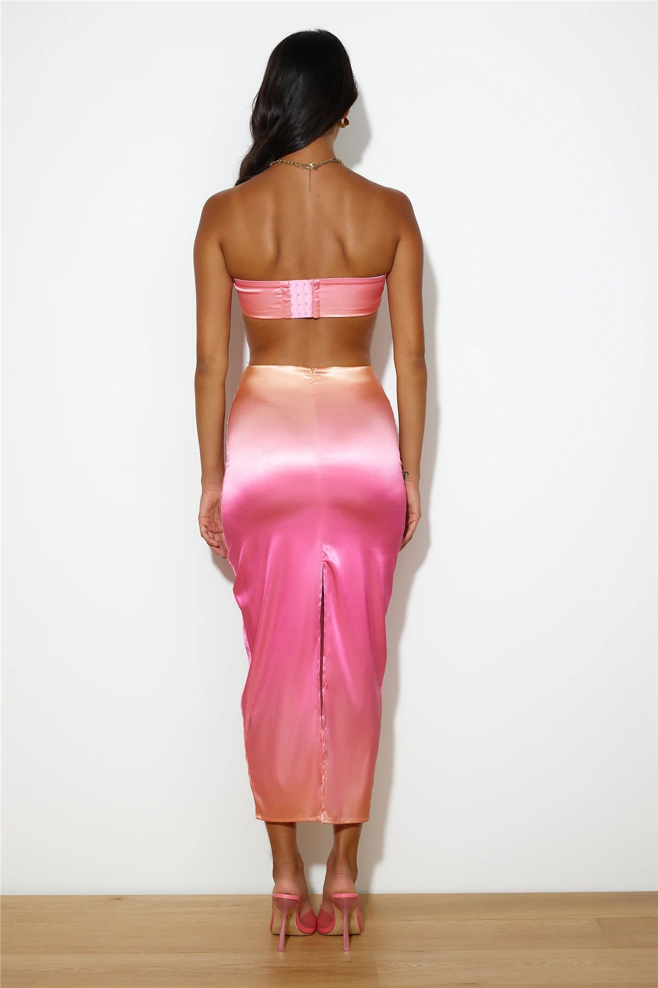 RUNAWAY Suela Midi Dress Sunset